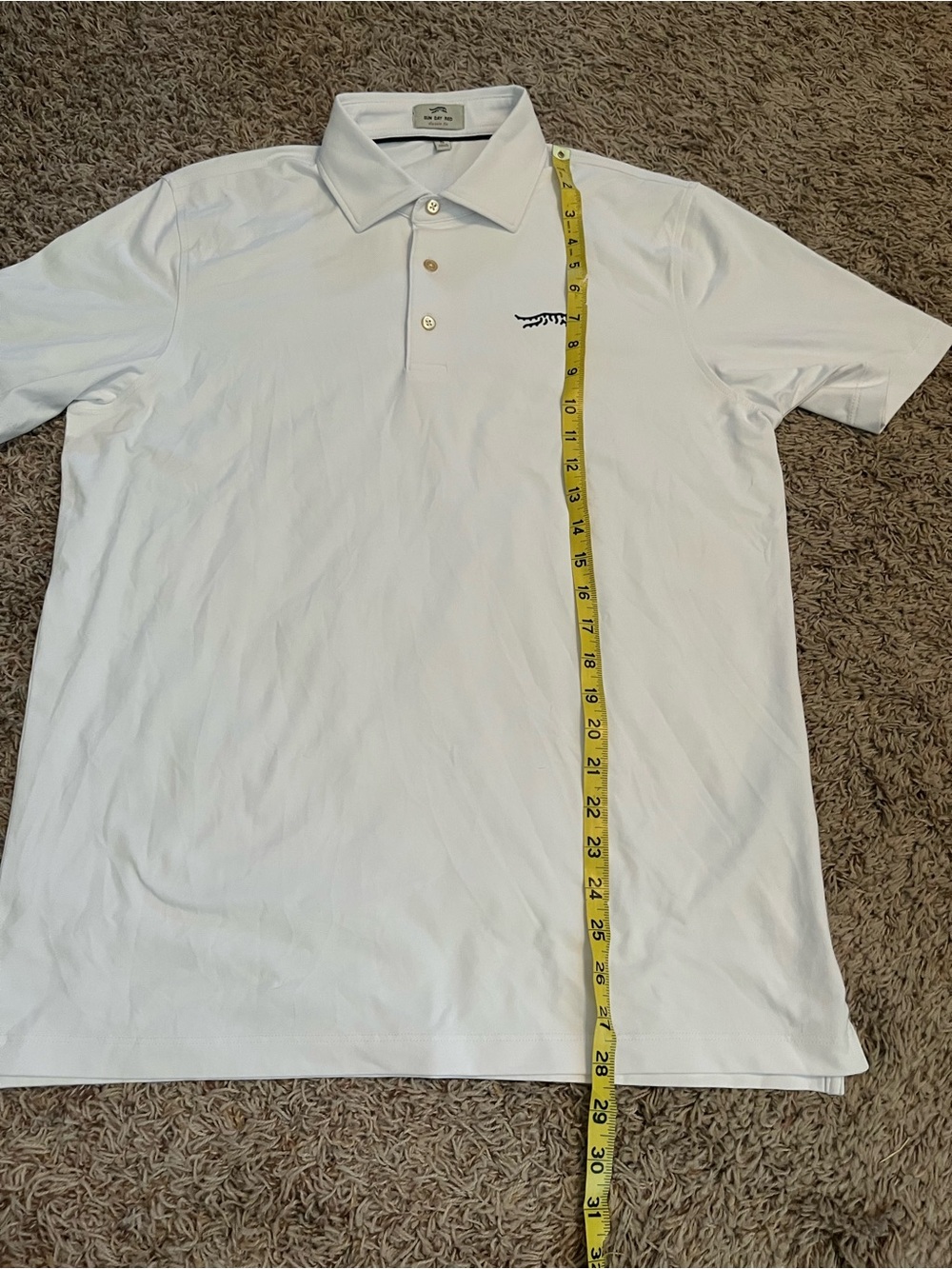 Sun Day Red Men’s Icon Polo in White Sz S Like New Performance Breathable Golf - Picture 12 of 12